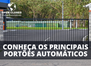 Portões automáticos modernos em ambiente residencial