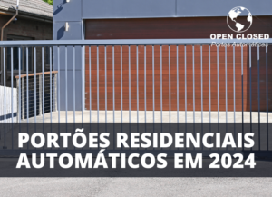 Portão residencial automático em garagem com design moderno