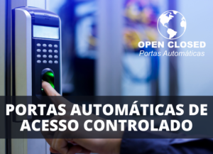 Sistema de acesso controlado com leitor biométrico e teclado digital